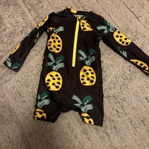 Tea Collection Pineapple Print Kids Swim One Piece